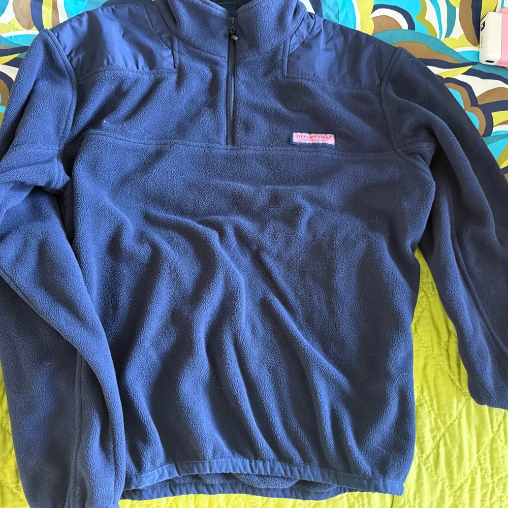 Vineyard Vines Navy Blue Fleece Jacket